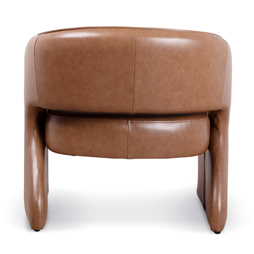 Armchair | Caramel Brown Leather | Myka Home - View 5