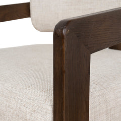 CLC8895-NI Walnut Armchair - Linen