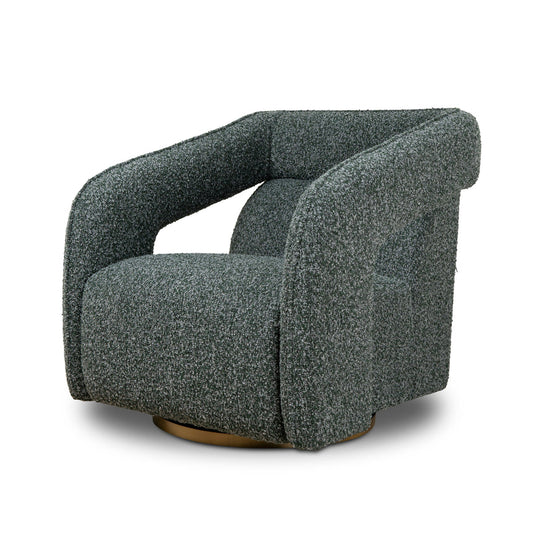 CLC8910-CA Swivel Armchair - Green Boucle