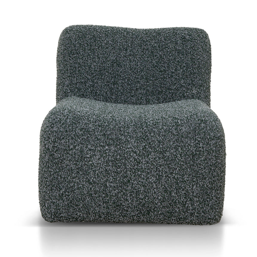 Fabric Lounge Chair | Green Boucle | Myka Home - View 2
