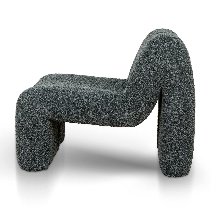 Fabric Lounge Chair | Green Boucle | Myka Home - View 3