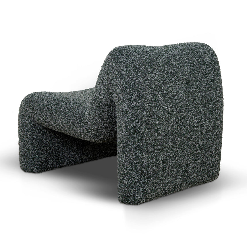 Fabric Lounge Chair | Green Boucle | Myka Home - View 4
