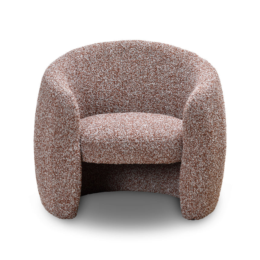 Armchair | Rustic Brown Boucle | Myka Home - View 2
