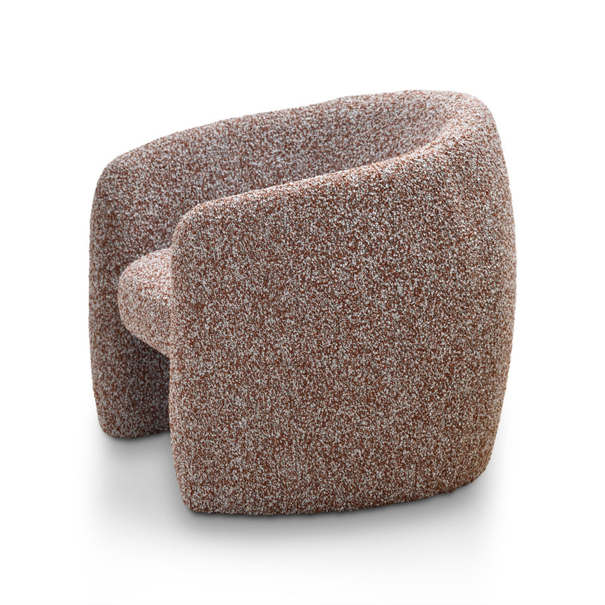 Armchair | Rustic Brown Boucle | Myka Home - View 4