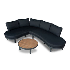 2pcs Outdoor Corner Lounge Set | Royal Dark Grey | Myka Home