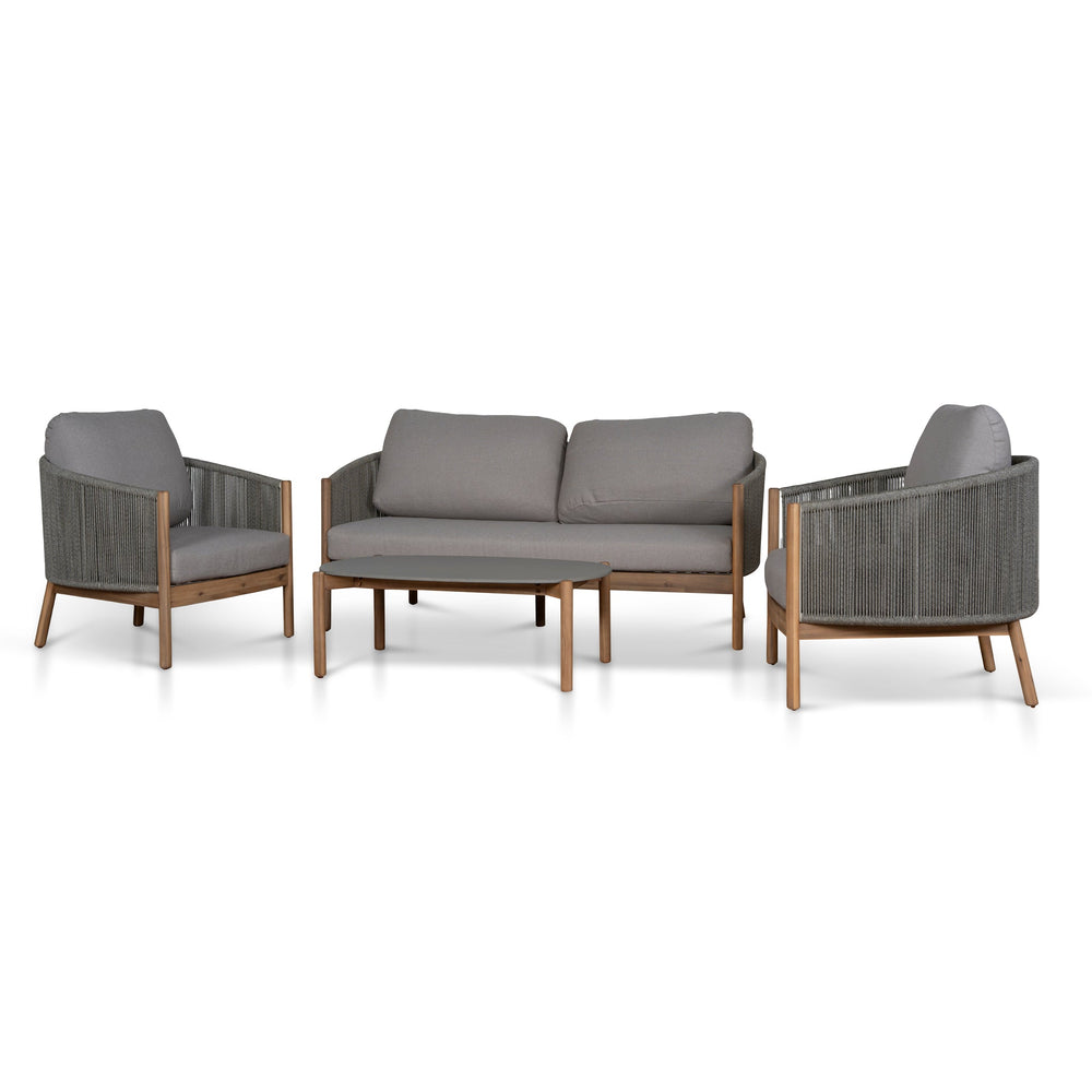 4pcs Outdoor Lounge Set | Light Brown | Myka Home