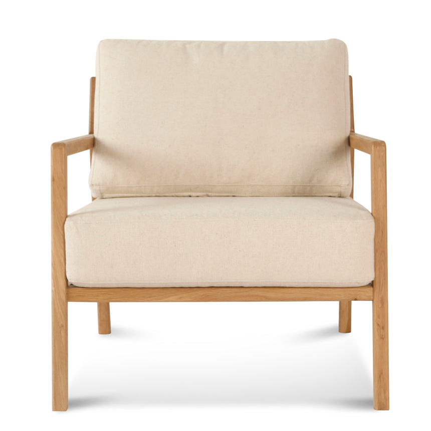 Fabric Armchair - Light Beige - View 2