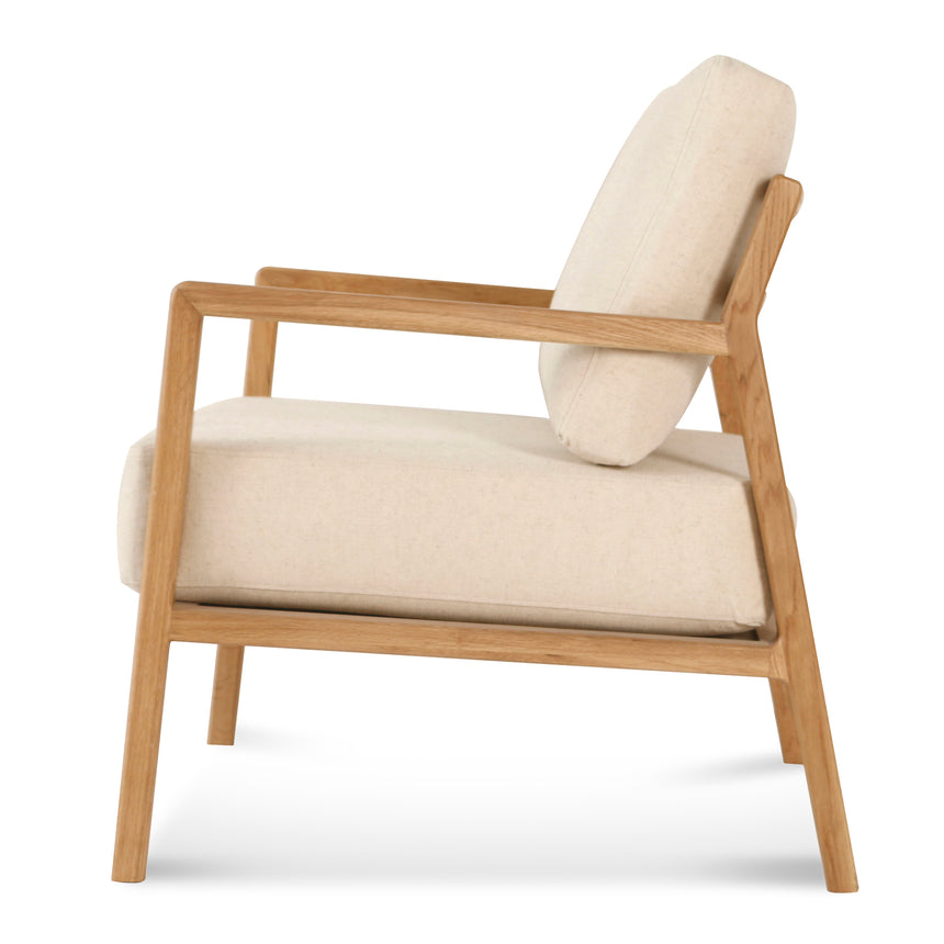Fabric Armchair - Light Beige - View 3