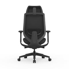 Mesh Office Chair | Full Black with Headrest | Myka Home