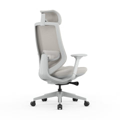 Mesh Office Chair | Light Grey with Headrest | Myka Home