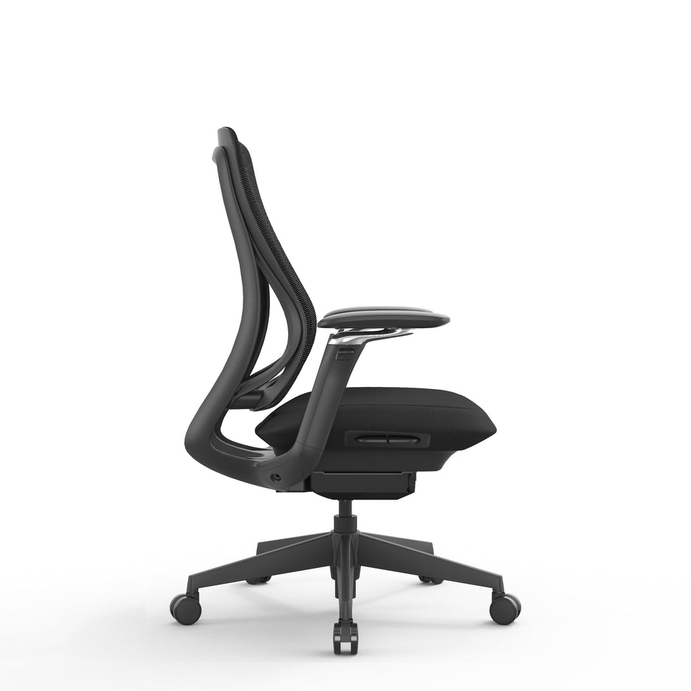 Mesh Office Chair | Full Black | Myka Home - View 3