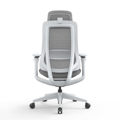 Mesh Office Chair | Light Grey with Headrest | Myka Home