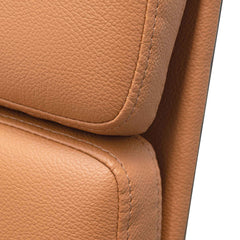 COC6404-YS Low Back Office Chair - Saddle Tan in Black Frame