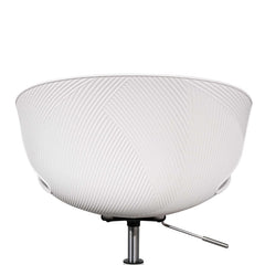 COC6507-LF White Office Chair - Light Grey Seat