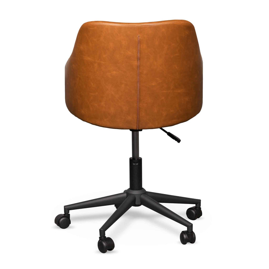 Office Chair | Vintage Tan with Black Base | Myka Home - View 5