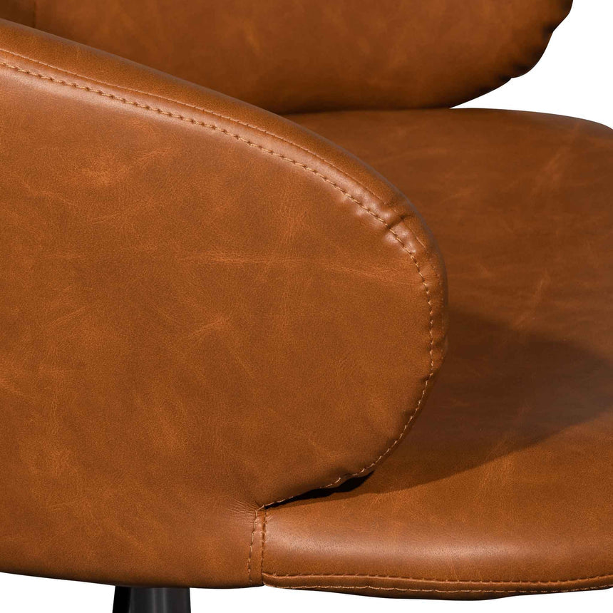 Office Chair | Vintage Tan with Black Base | Myka Home - View 12