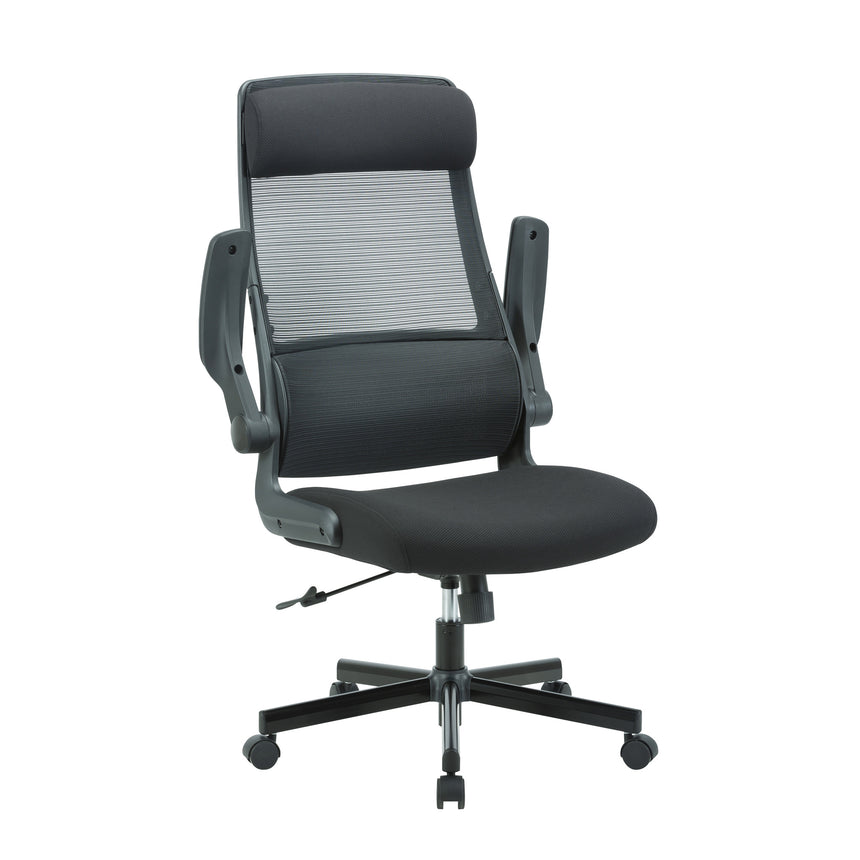 Mesh Ergonomic Office Chair | Black | Myka Home - View 2