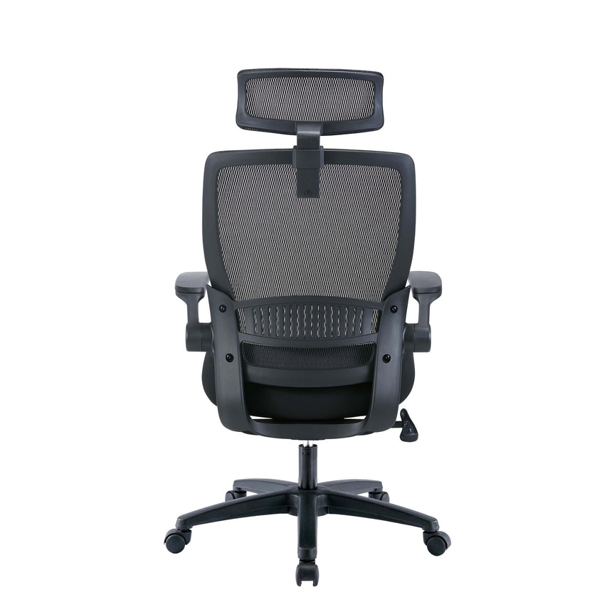 Mesh Ergonomic Office Chair | Black | Myka Home - View 2
