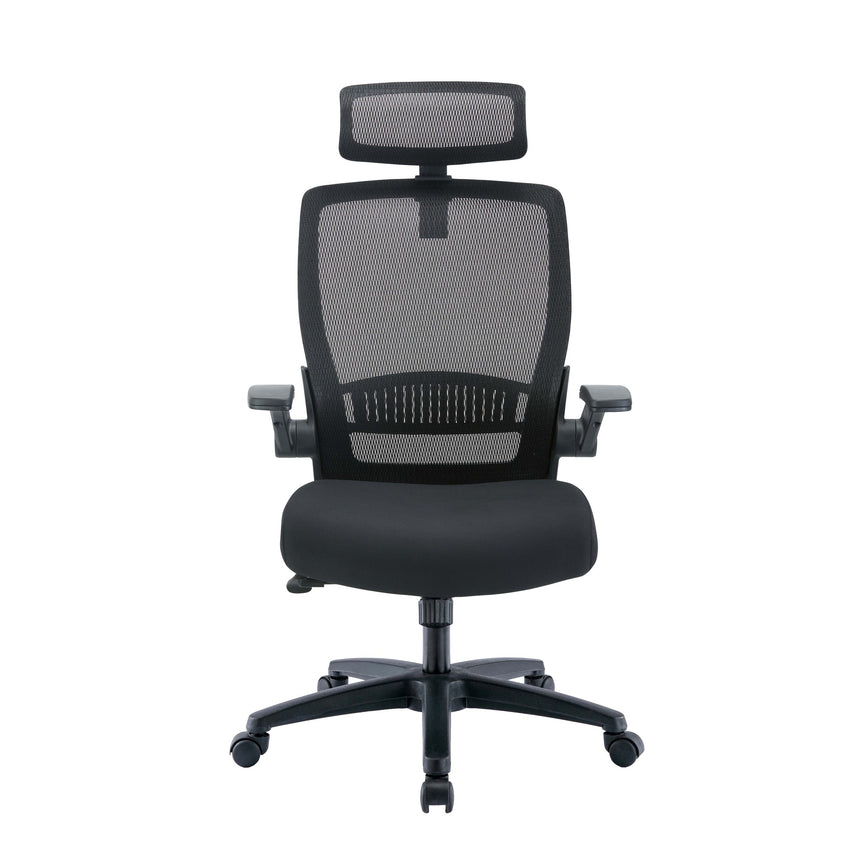 Mesh Ergonomic Office Chair | Black | Myka Home - View 3