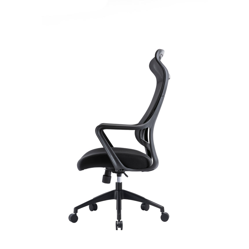 Mesh Ergonomic Office Chair | Black | Myka Home - View 3