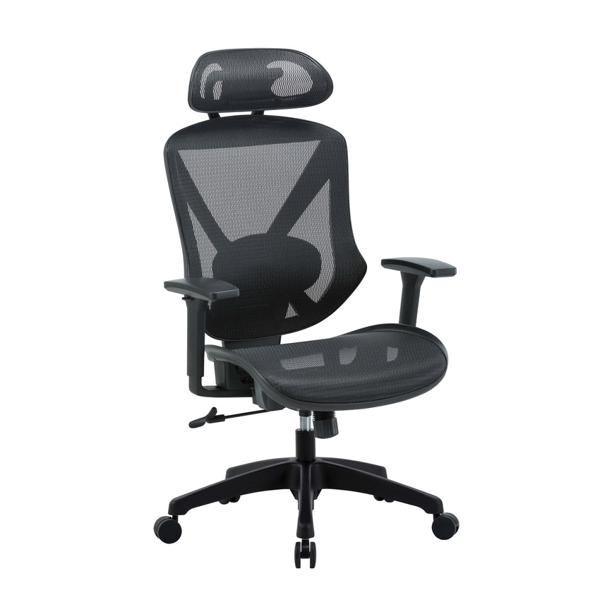 Mesh Ergonomic Office Chair | Black | Myka Home