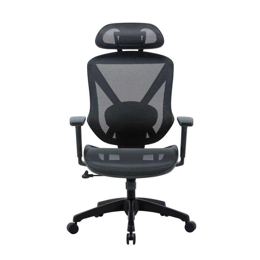 Mesh Ergonomic Office Chair | Black | Myka Home - View 3