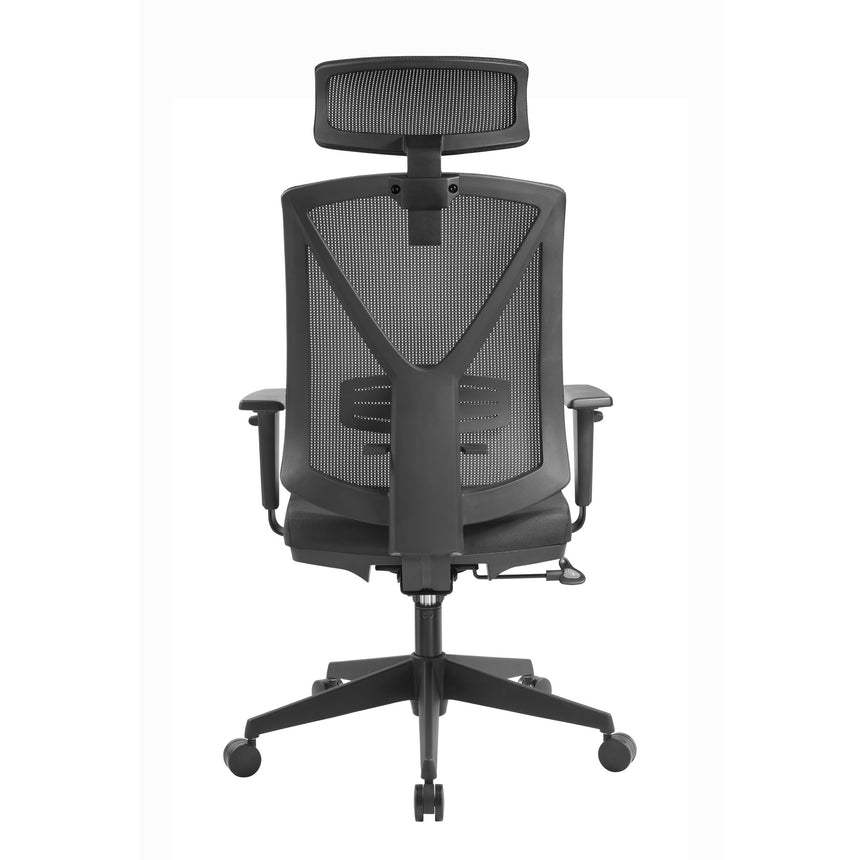 Mesh Ergonomic Office Chair with Headrest | Black | Myka Home - View 2