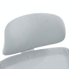 Mesh Office Chair | Cloud Grey with White Base | Myka Home