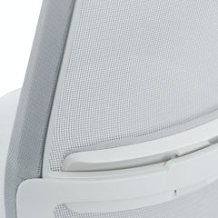 COC8505-LF Mesh Office Chair - Cloud Grey with White Base