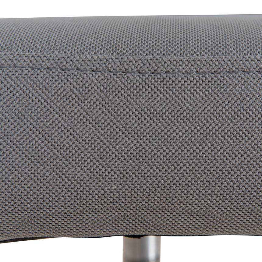 Grey Fabric Office Chair | Black Base | Myka Home - View 10