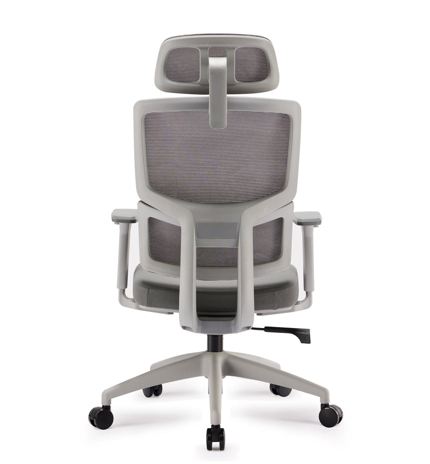 Mesh Ergonomic Office Chair with Headrest | Grey | Myka Home - View 2