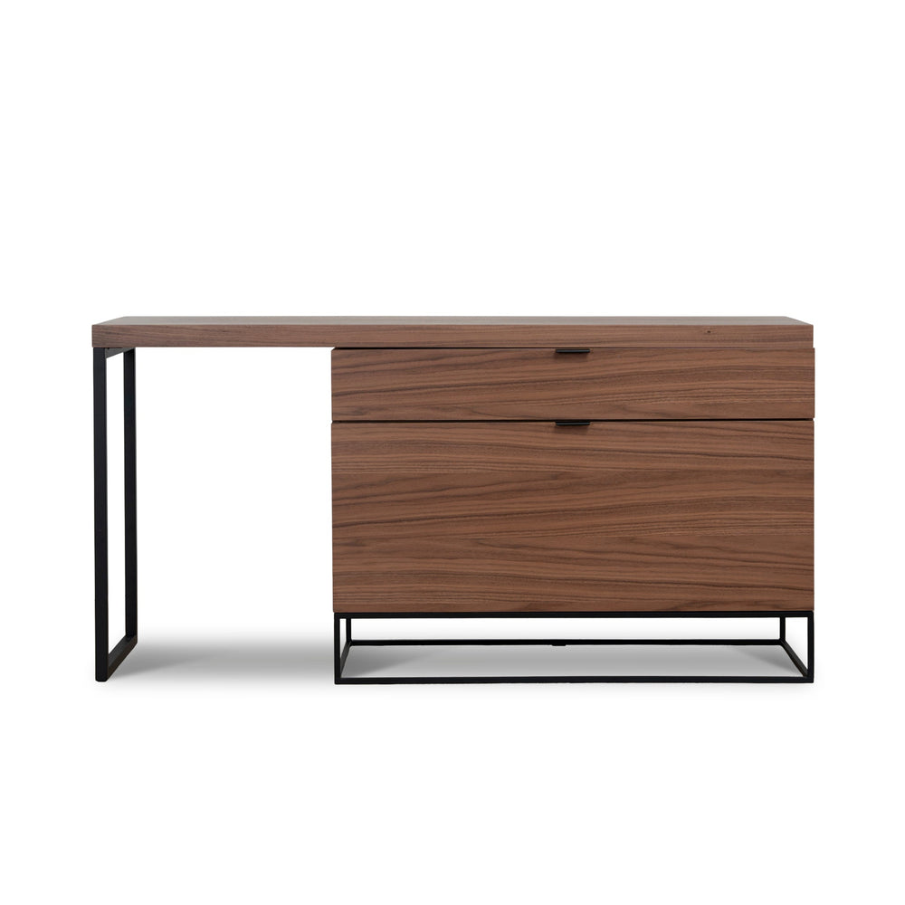 Extendable Home Office Desk | Walnut | Myka Home - View 2