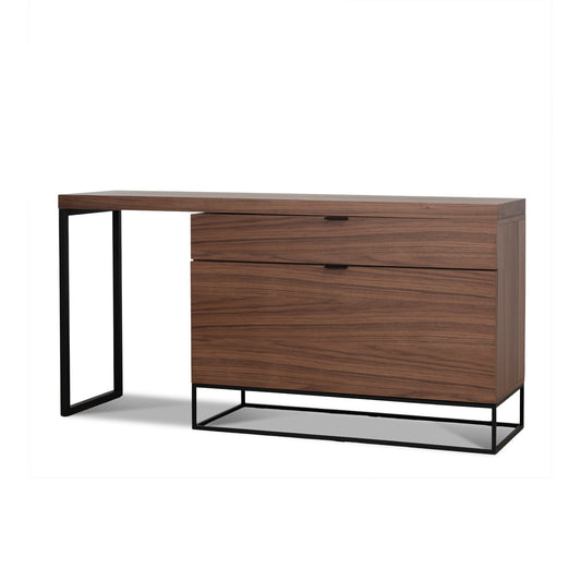 Extendable Home Office Desk | Walnut | Myka Home