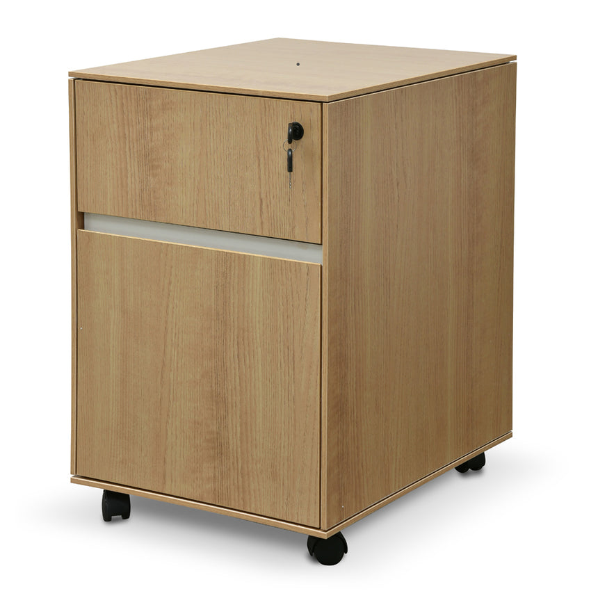 2 Drawer Mobile Pedestal | Natural | Myka Home