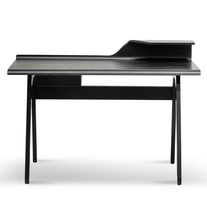 Wooden Home Office Desk | Black | Myka Home - View 2