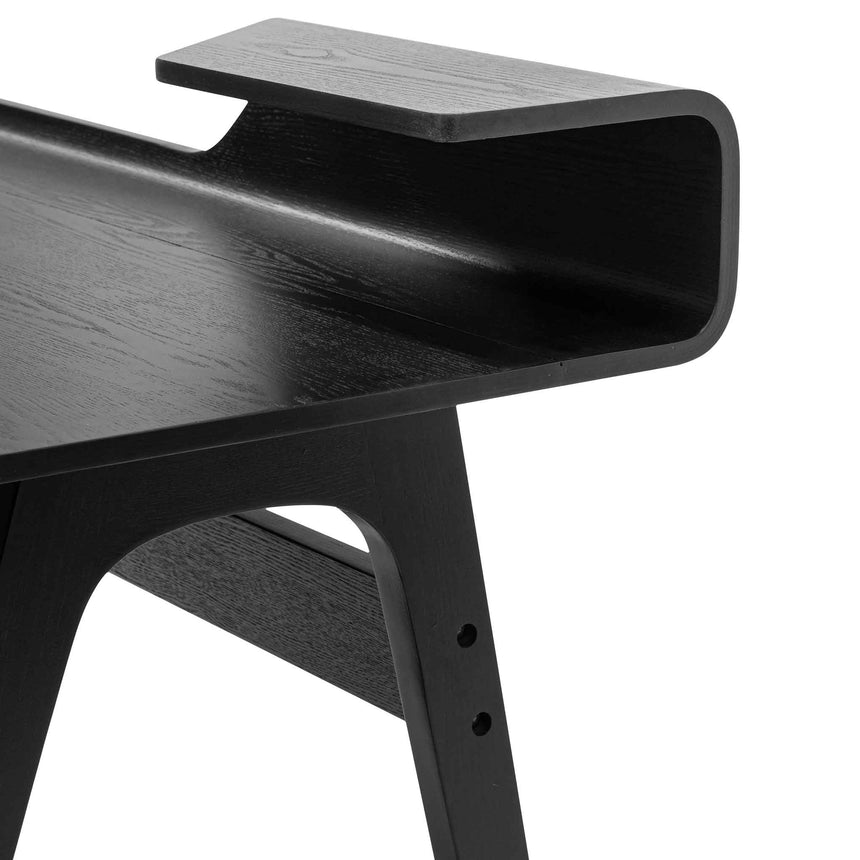 Wooden Home Office Desk | Black | Myka Home - View 7