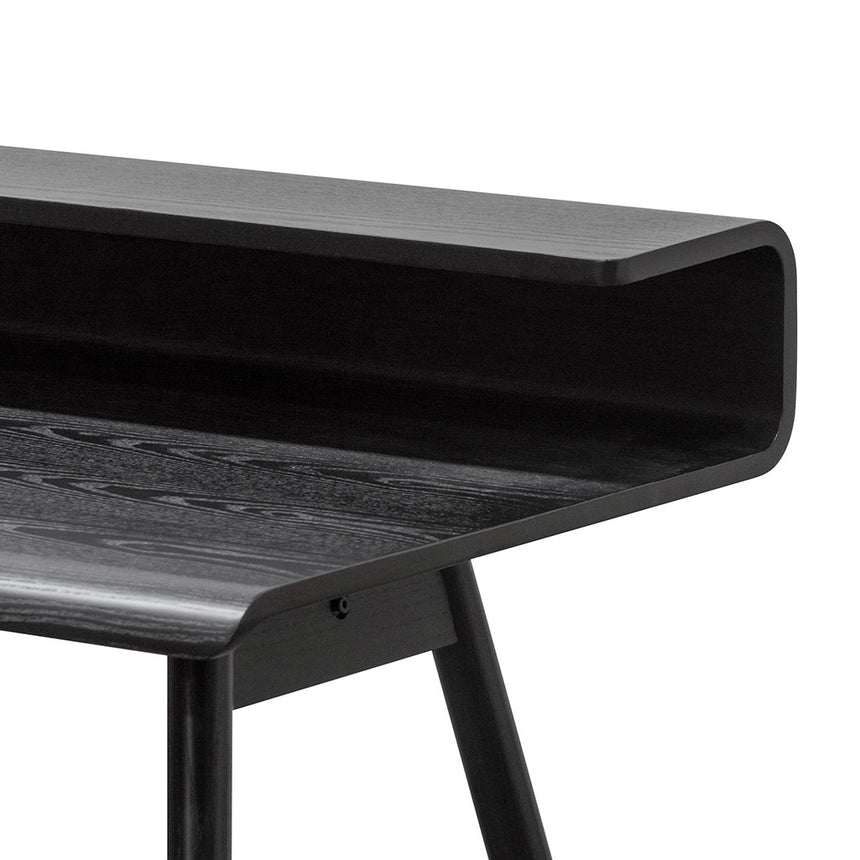 Wooden Home Office Desk | Full Black | Myka Home - View 3