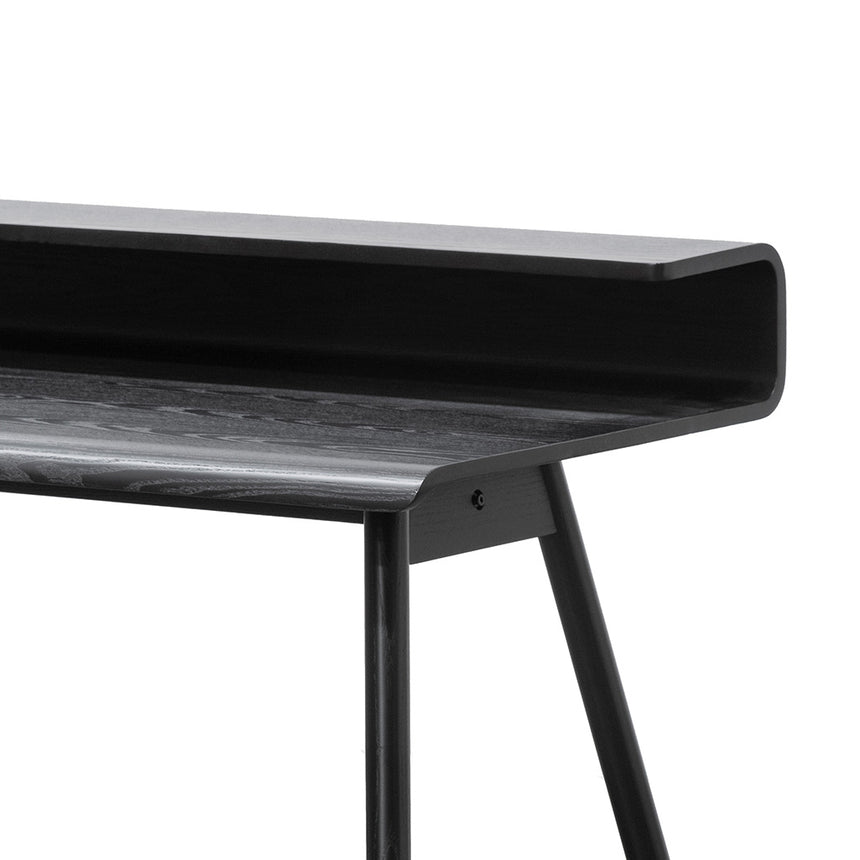 Wooden Home Office Desk | Full Black | Myka Home - View 4