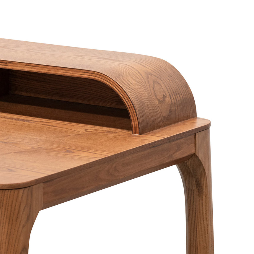 Wooden Home Office Desk | Walnut | Myka Home - View 4