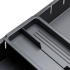 3 Drawers Slim Mobile Pedestal | Black | Myka Home