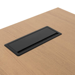 COT10186-SN 1.8m Executive Desk Left Return with Black Legs - Natural