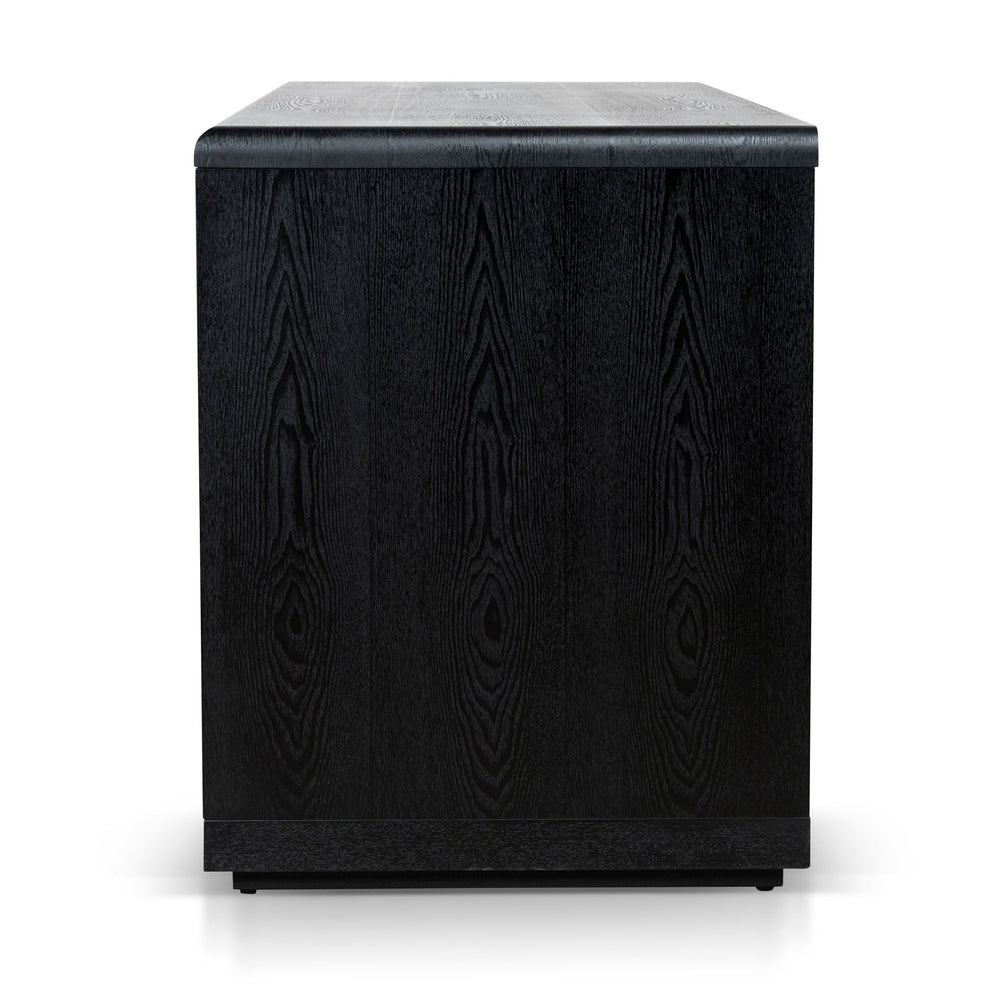 160cm Office Desk | Full Black | Myka Home - View 4