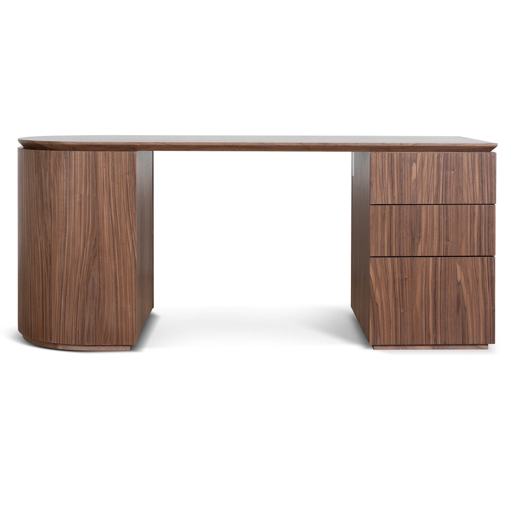 1.77m Right Drawer Office Desk | Walnut | Myka Home - View 2