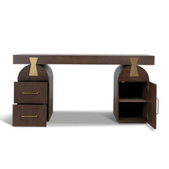 1.55M New Elm Home Office Desk | Walnut | Myka Home