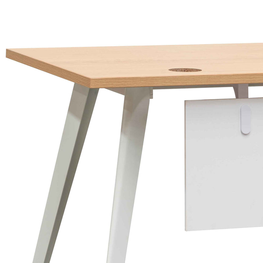 160cm Left Return Executive Office Desk | Natural | Myka Home - View 10