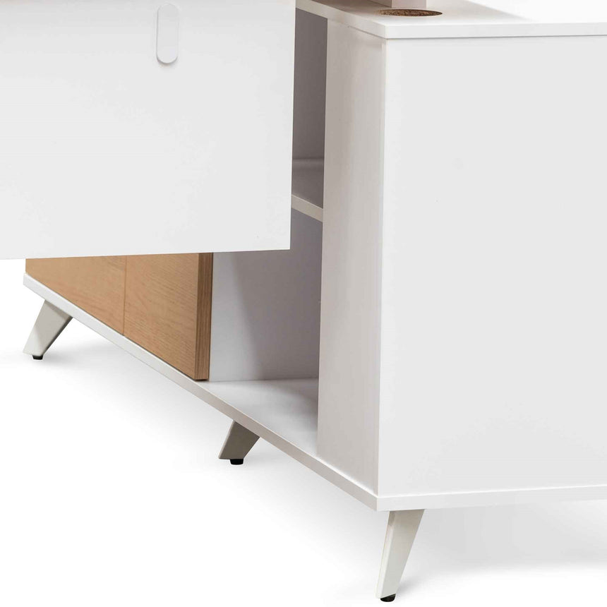 160cm Left Return Executive Office Desk | Natural | Myka Home - View 9