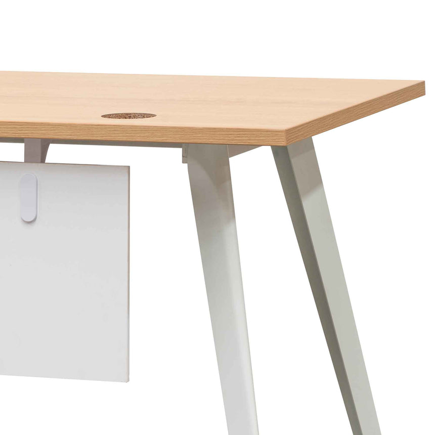 160cm Right Return Executive Office Desk | Natural | Myka Home - View 10
