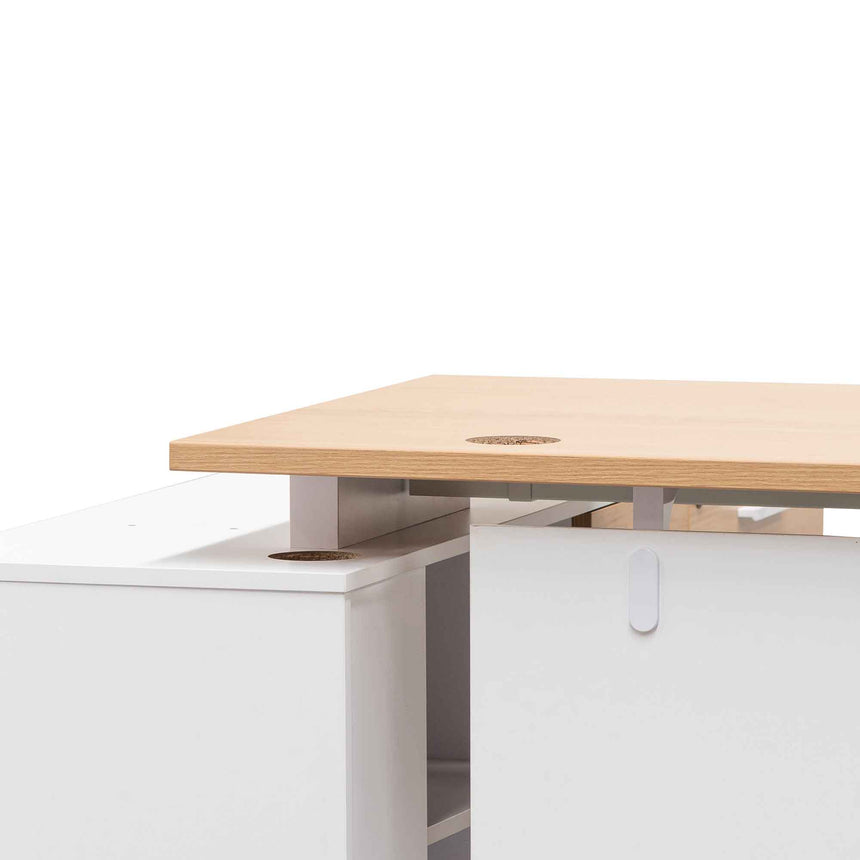 160cm Right Return Executive Office Desk | Natural | Myka Home - View 8