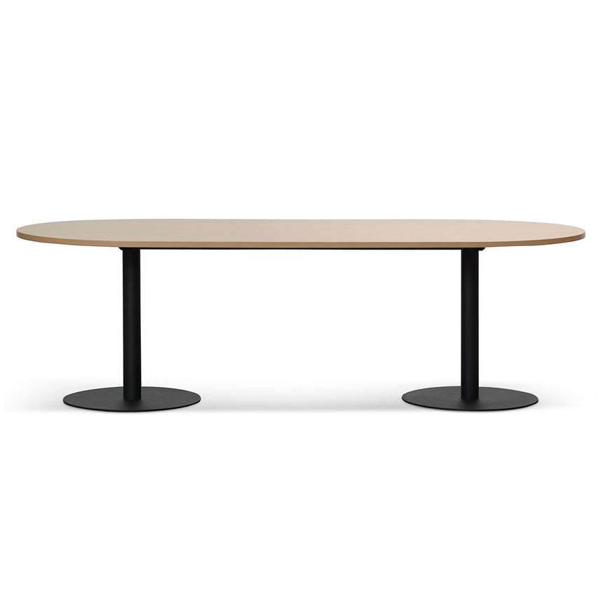 2.4m Oval Meeting Table | Natural | Myka Home - View 2
