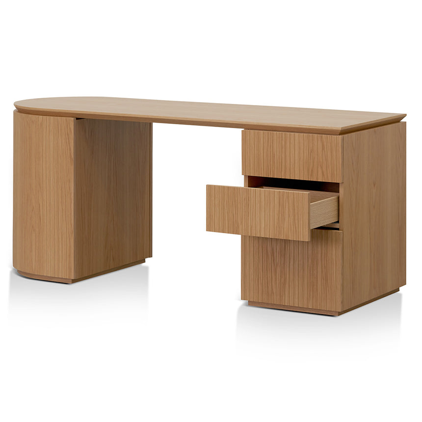 1.77m Right Drawer Office Desk | Natural Oak | Myka Home - View 4